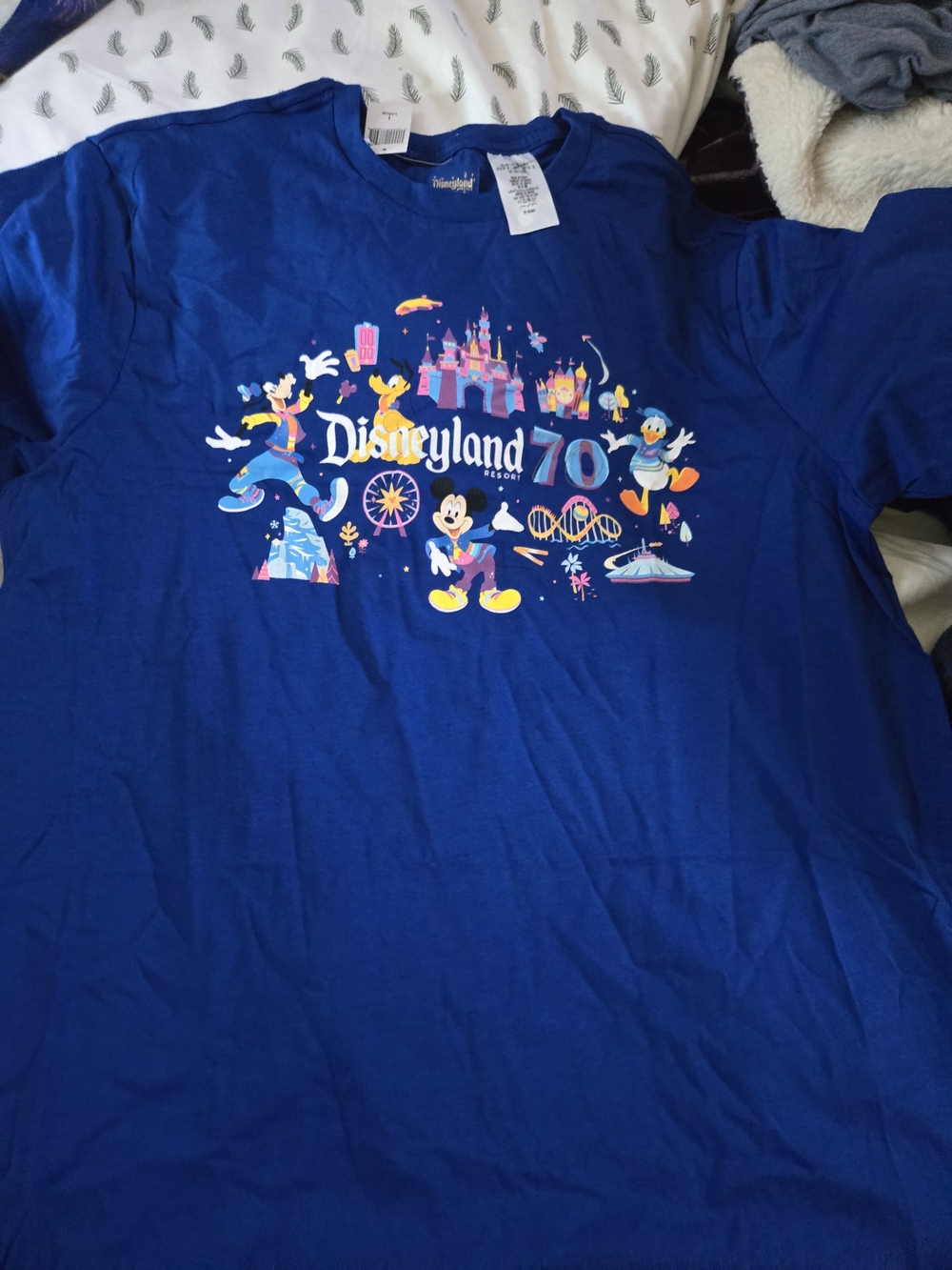 Disney Royal Blue Disneyland 70th Anniversary Tee